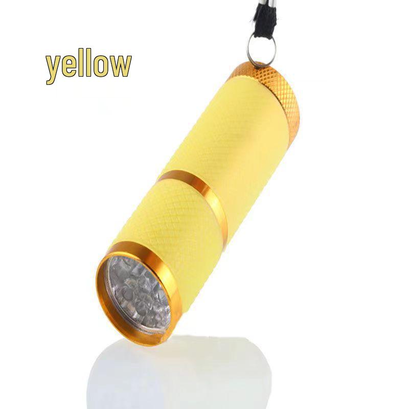 Portable Waterproof 9LED Flashlight: Quick-Drying Purple Light Nail Polish with Non-Slip Grip