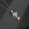 SONYA  Egyptian Queen Nefertiti Pendant Necklaces Women Jewelry Silver Color/Gold Color Stainless Steel Jewellery African