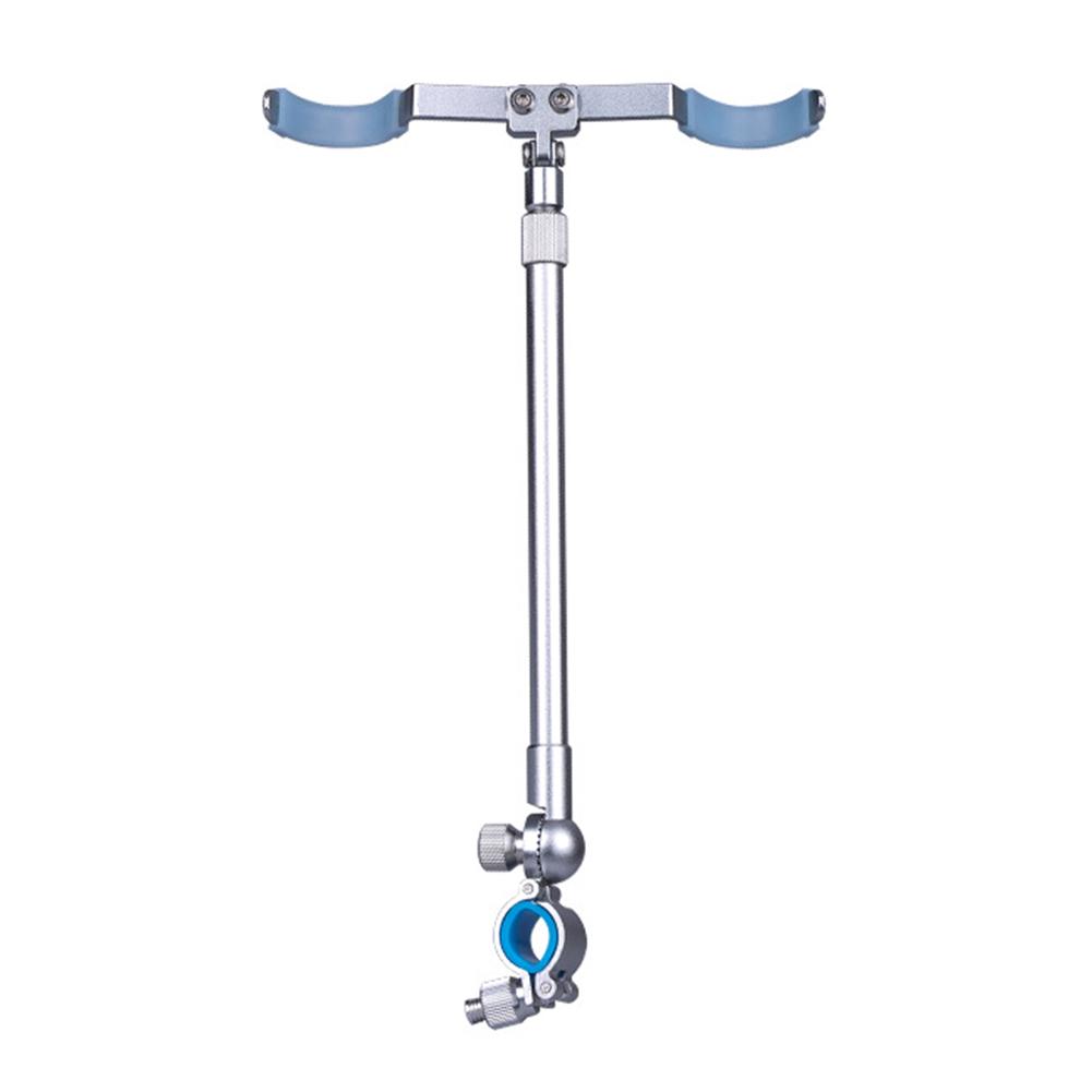 Portable Fishing Rod Holder Hold 2 Rods Adjustable Fishing Pole Holders Foldable Telescopic Detachable Fishing Box Accessories