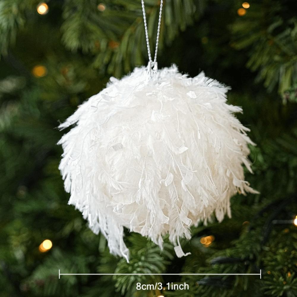 Fluff Texture Xmas Bauble Foam Tree Hanging Decor Creative Christmas Ornament Home Xmas Decor
