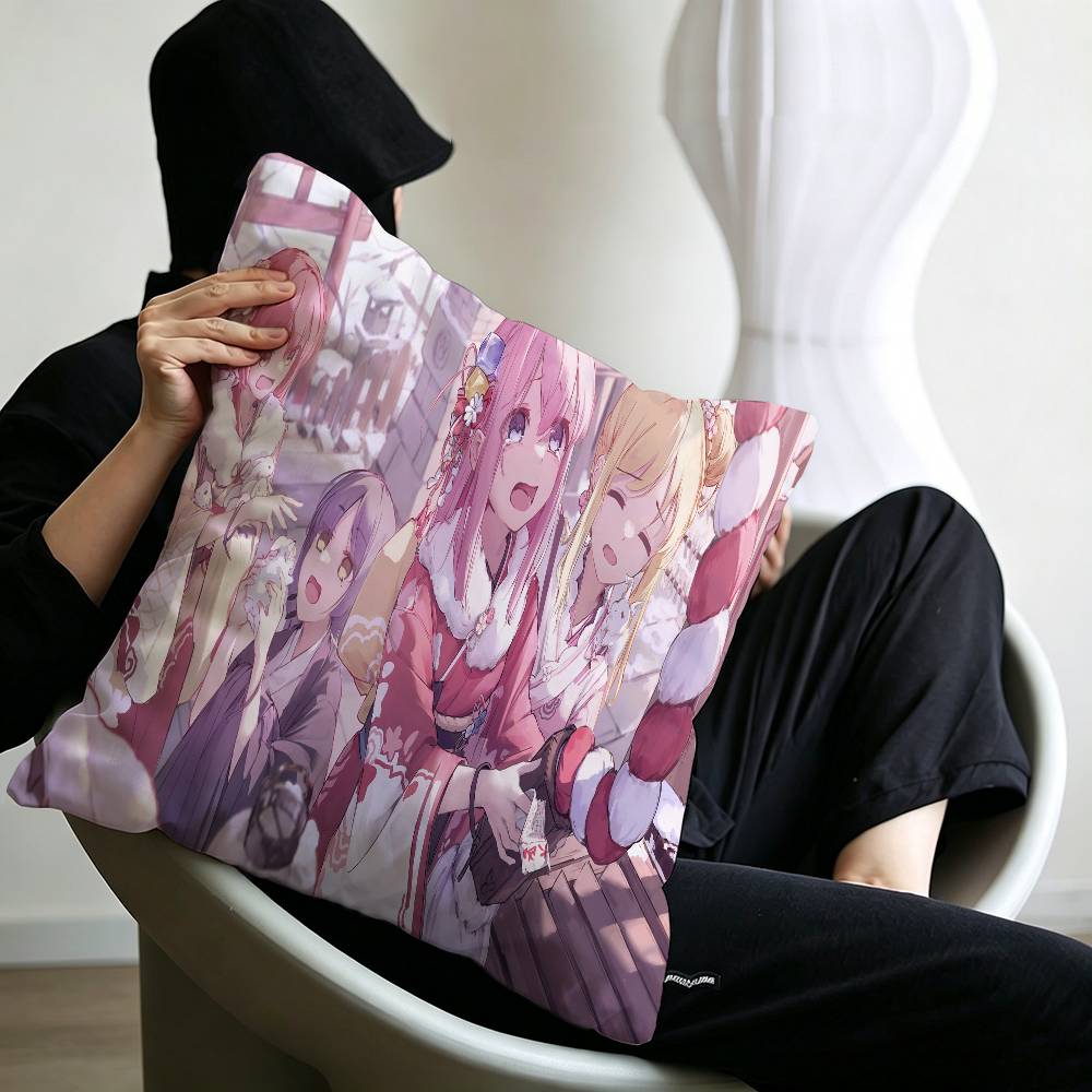 Anime BOCCHI THE ROCK Pillow Cushion Cover Pillowcase Living Room Sofa Home Decor Customized