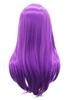 Purple Synthetic Wig with Long Straight Microcurls for Women Party Cosplay Music Festival Masquerade Ball Gifts