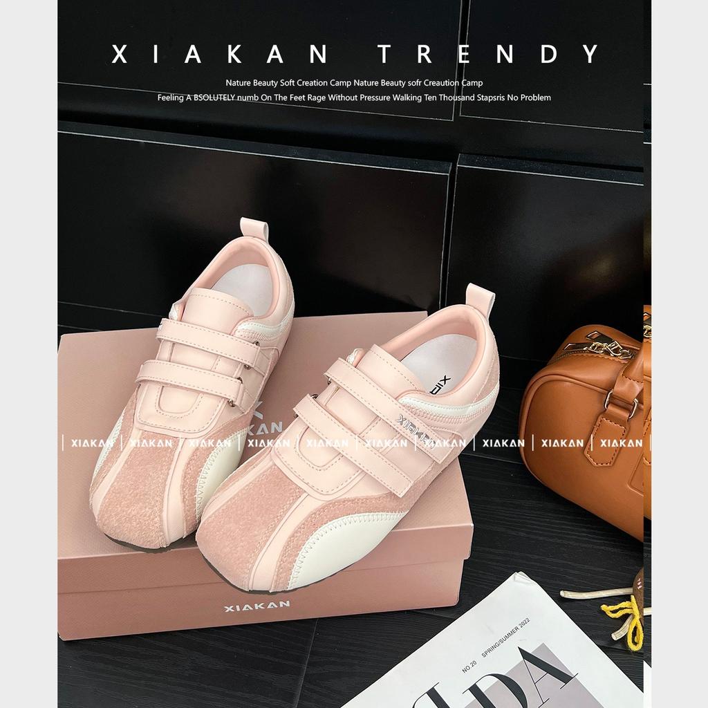 Real Soft Leather Inner Height Increase 3cm Velcro Hollow Sports Mary Jane Shoes Women's Summer Versatile Casual Moral Training Shoes Tide