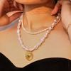 Ocean Series, Pearl, Starfish, Multi Accessory Collarbone Necklace, Fashionable, Light Luxury, Beach Style