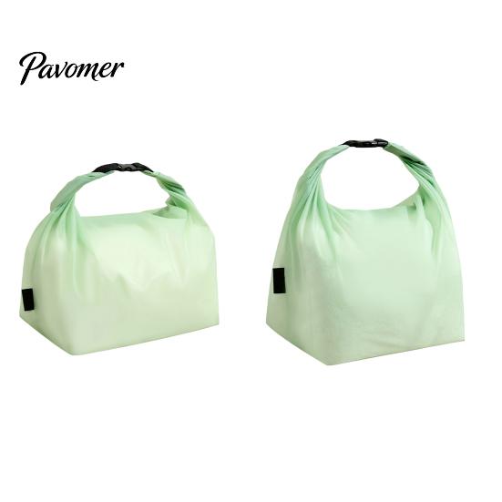 Foldable Waterproof Toiletry Pouch 2PCS Handbag, Large Opening Buckle Design, Lightweight Cosmetic Cosmetics Organizer Storage Bag, Portable