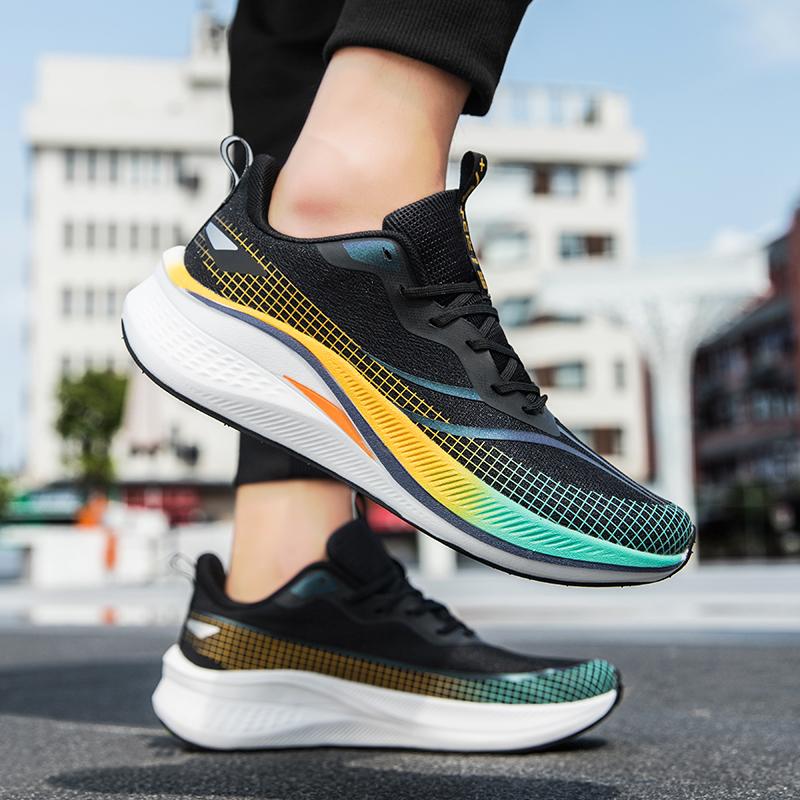 New super light non-slip sports shoes male youth sports students breathable mesh surface shock absorbing running shoes