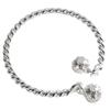 Charms 925 Silver Color Beautiful Palace Bell Cuff Bangle For Woman Bracelets  Party Wedding Jewelry