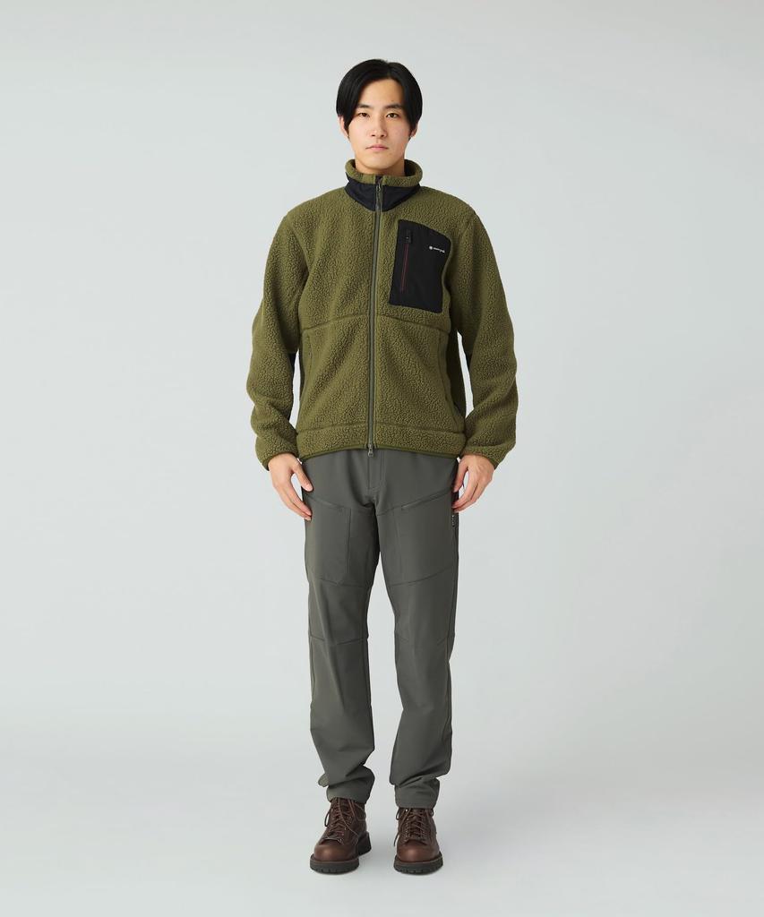 Snow Peak Polartec Thermal Pro Boa Fleece Jacket Outer and Size L SPF-JK-25AU906, Jacket, Men's Women's, Olive,