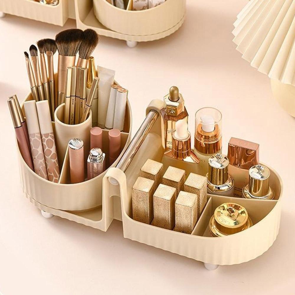 Rotating Makeup Organizer Large Capacity Cosmetic Skincare Products Desktop Storage Box