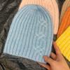 Mohair wool fleece knitted hat women's new autumn and winter fashion show face small versatile big head circumference cold hat