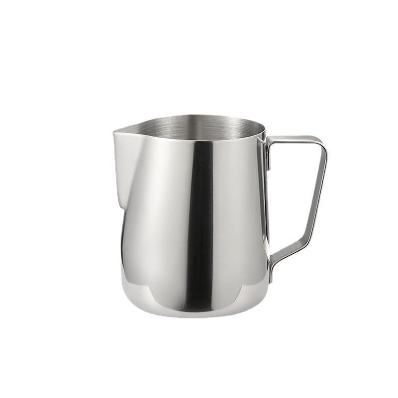 Stainless Steel Milk Frothing Cup with Spout and Measurement for Latte Art and Wax Melting
