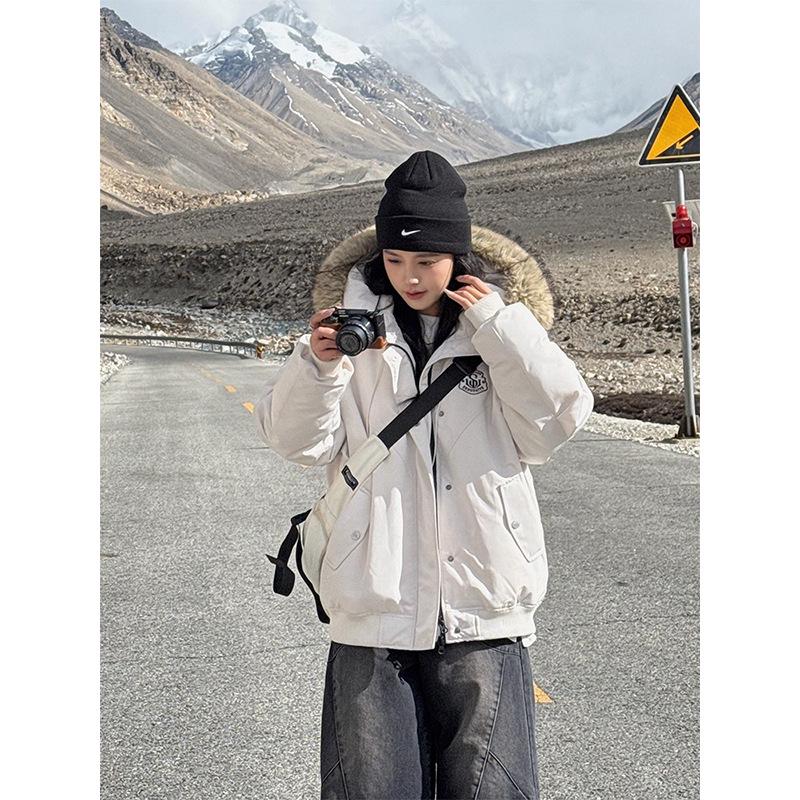 Women's 2025 Retro Parka Down Cotton Jacket - Winter Warmth, Short Workwear Essential