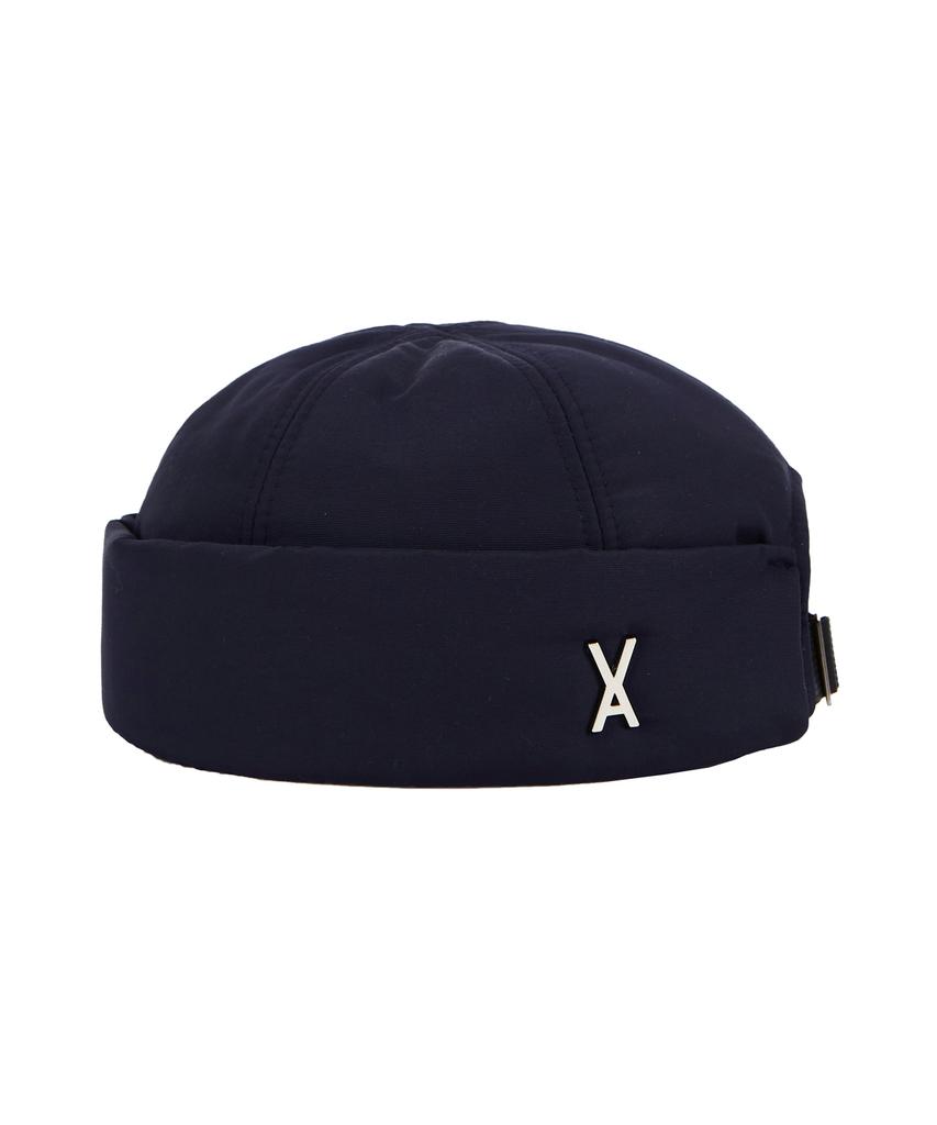 Bajal Heavy Padded Studded Logo Watch Cap Navy
