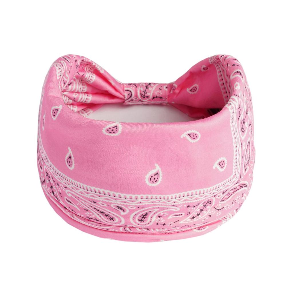 Bandeau large rétro à motif cachemire pour femmes - Bandeau de sport élastique coloré pour yoga