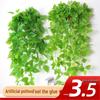 Artificial Pothos & Spider Plant Rattan Vine Wall Hanging for Indoor/Outdoor Decor