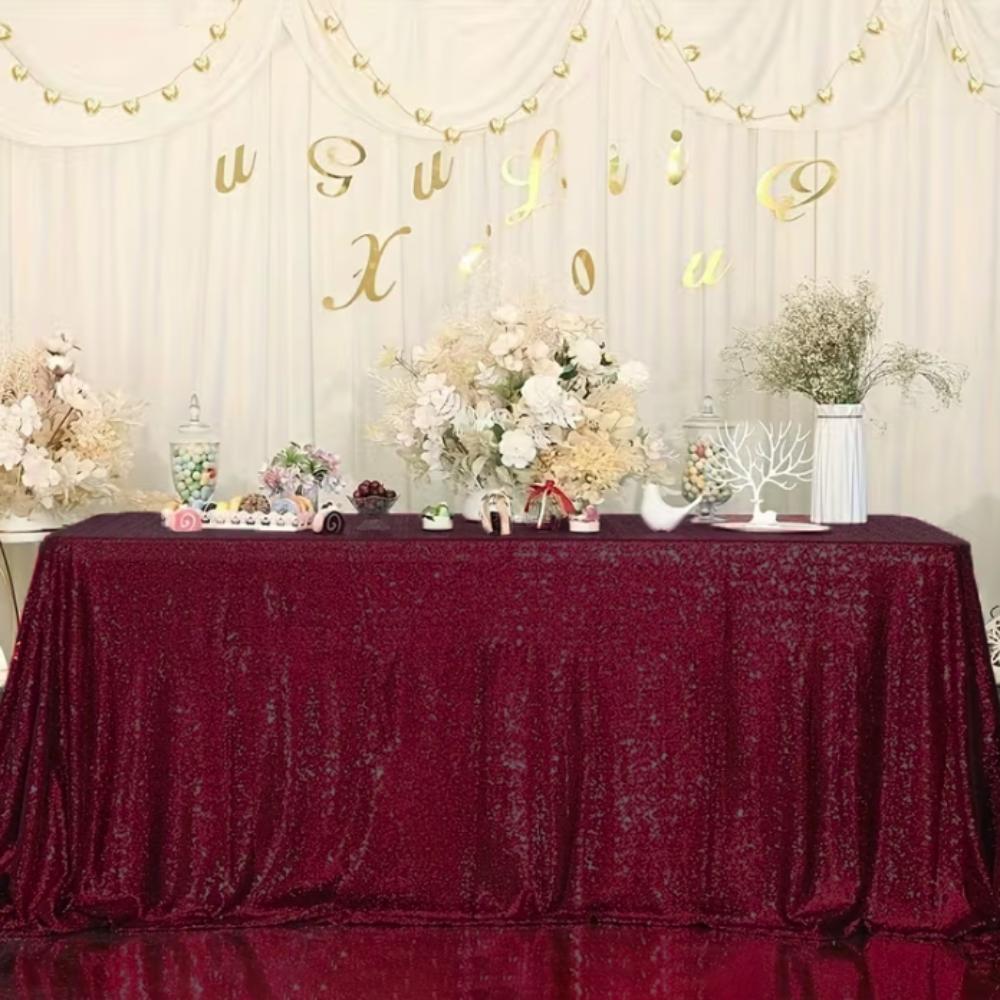 Sparkling Party Sequin Tablecloth Rectangular Table Decoration Creative Table Linen Hotel