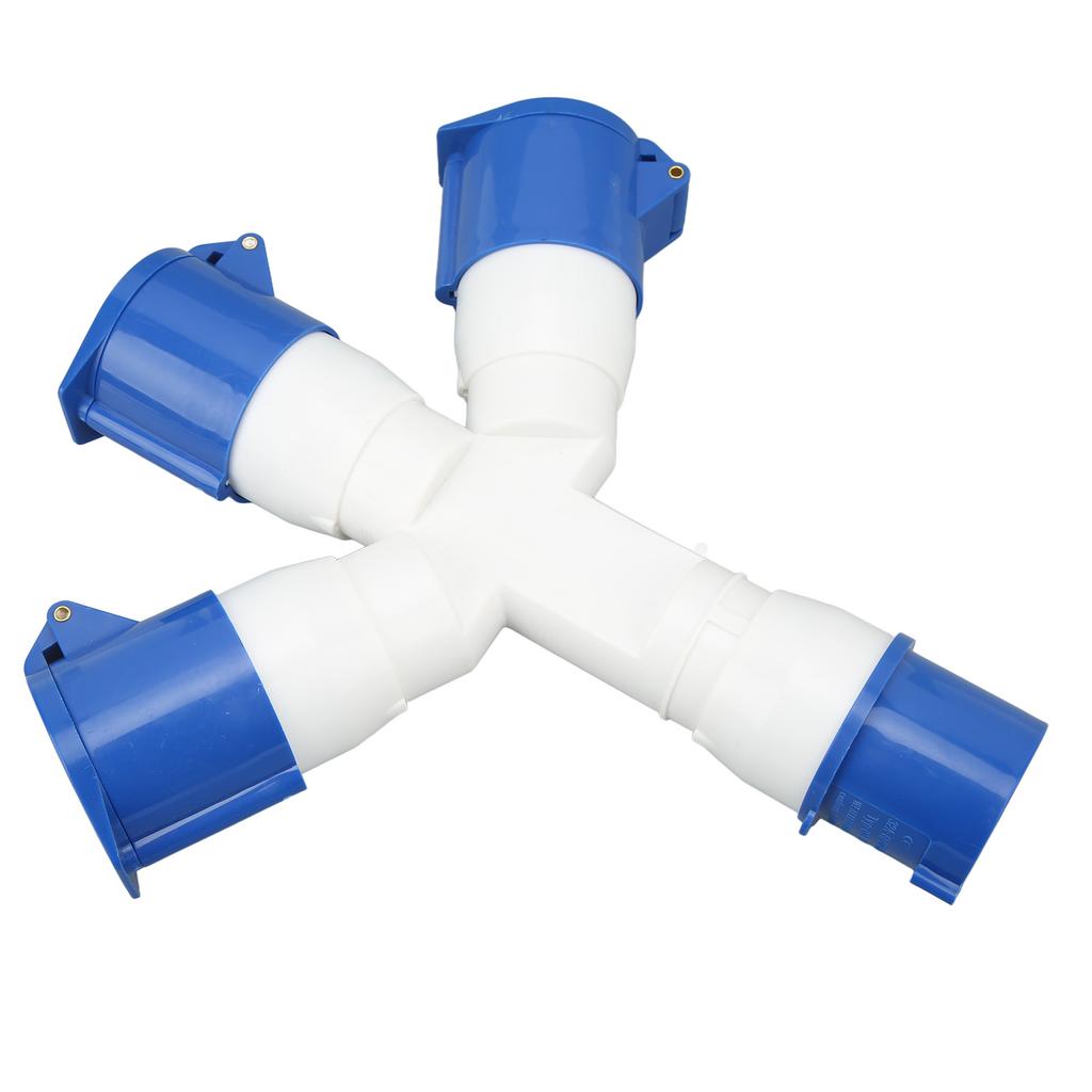 3 Pin Industrial Site Plug IP44 Waterproof Multifunctional 1 In 3 Out 32A Aviation Cable Connector 220‑250V