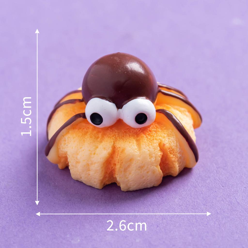 Halloween Simulation Food Play Spider Pumpkin Dessert Bread Resin Decoration Diy Decorative Accessories Desktop Decoration