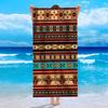 Vintage Geometric Beach Towel Boho Ethnic Beach Blanket Soft Quick Dry Absorbent Sand Free Swim Towel for Summer Vacation