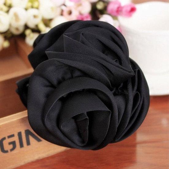 Fashion Cloth Rose Flower Hairpin Hair Claw Clip Women Barrette Accessories