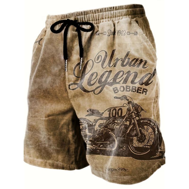 Men s Casual Digital Print Beach Shorts M