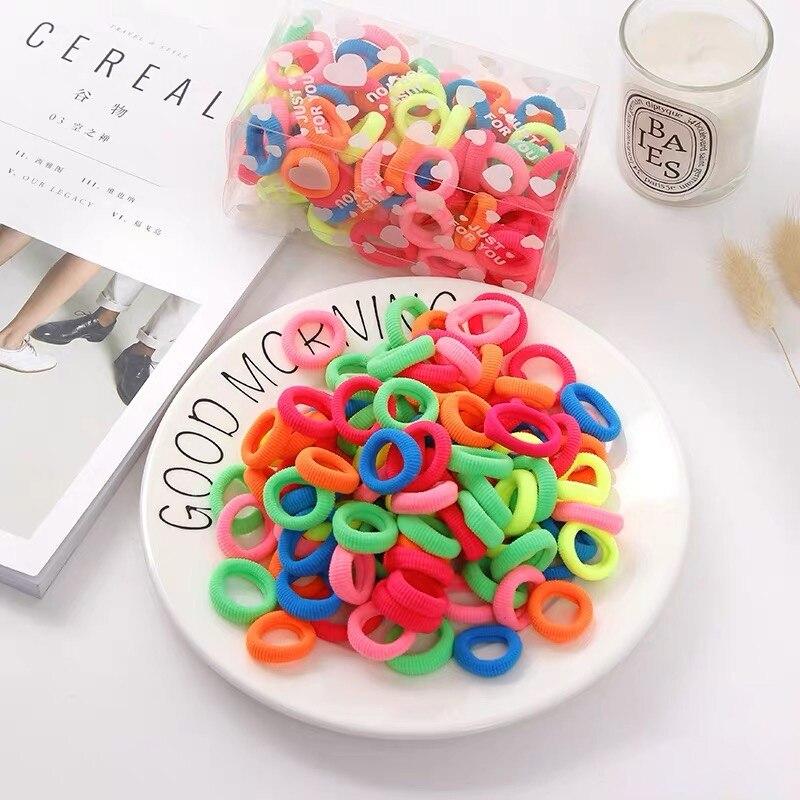 20PCS Women Rubber Bands Children Hair Band Rainbow Mini Rubber Band Elastic Headband Girl Elastic Small Rubber Band