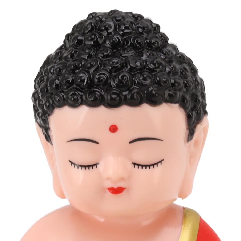 Buddha Ornament Solar Powered Light Energy Sensing Auto Nod Buddha Decoration for Home Car