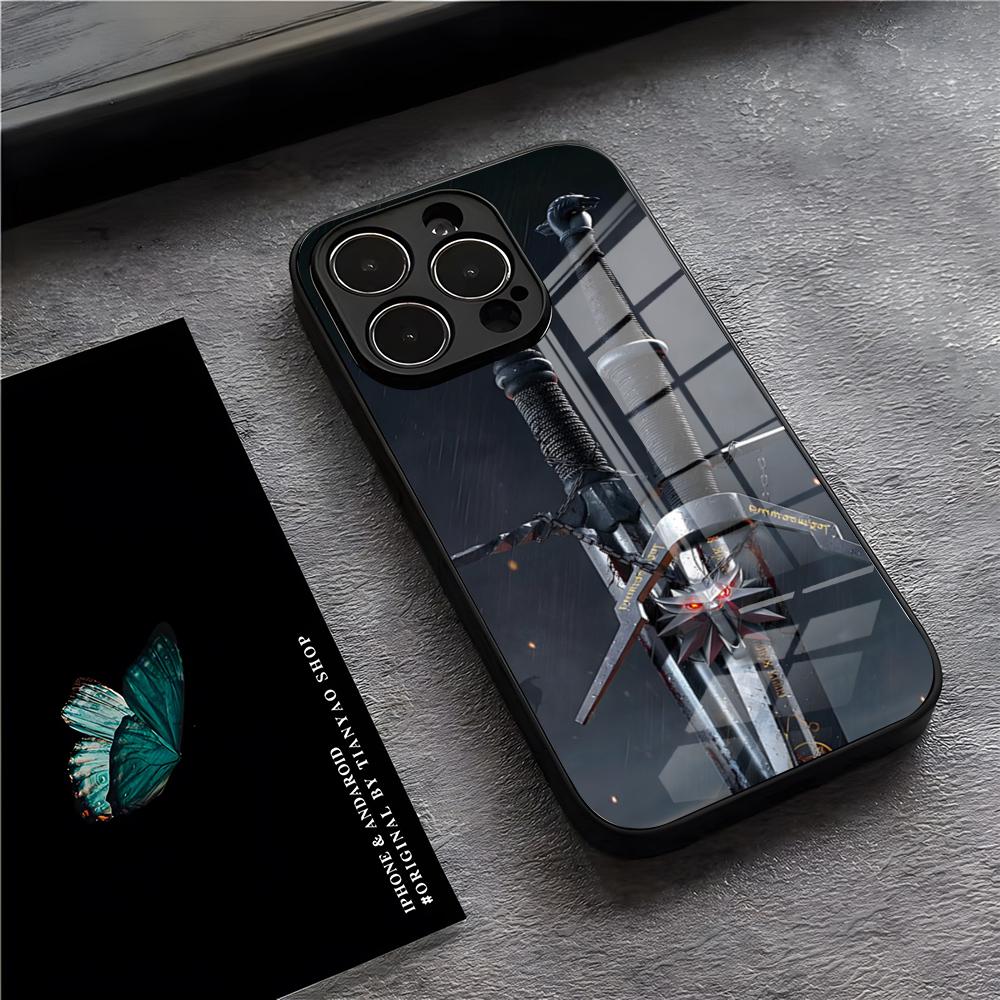 The W-Witcher Phone Case For IPhone 17 Pro Max 15 Pro 16 14 Plus 12 13 Mini 11 Pro Shockproof Glass Cover