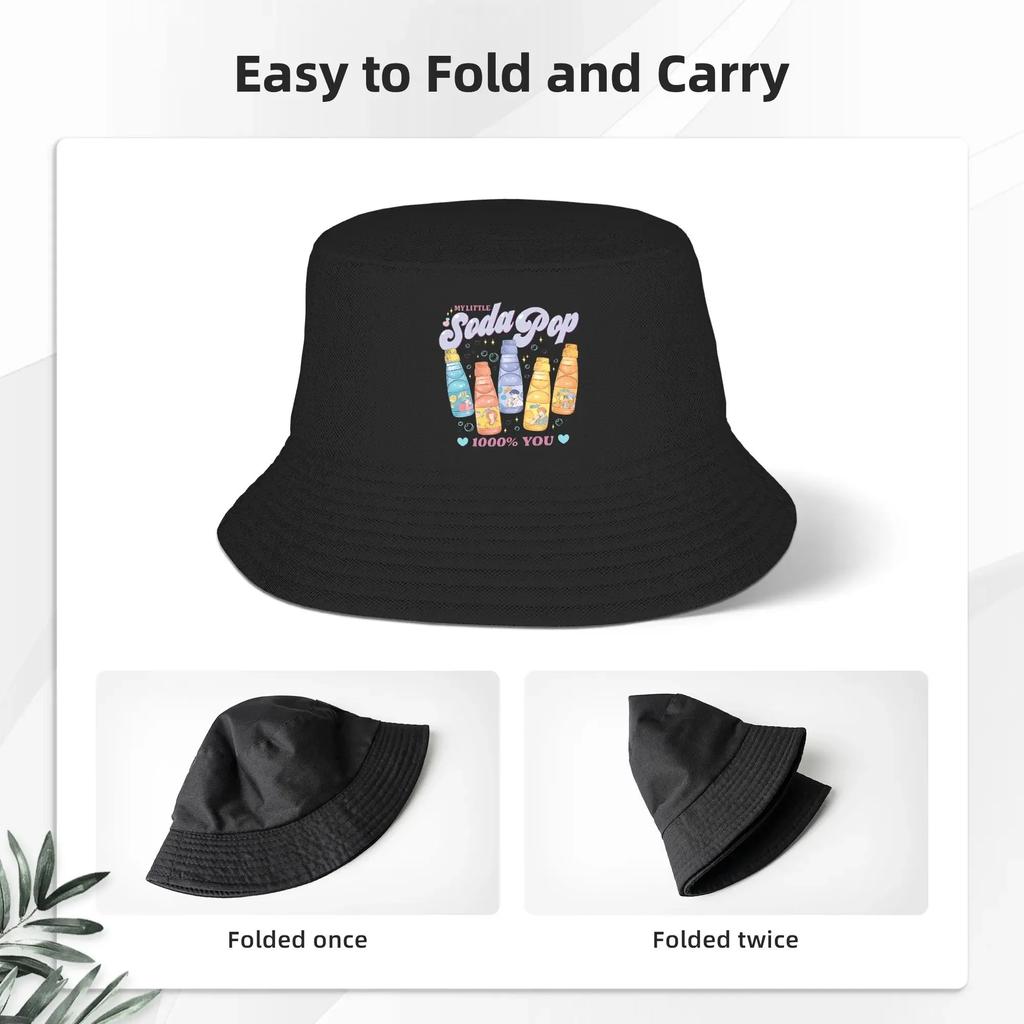 Saja Boys Bucket Hat Soda Pop Hip Hop FisherUnisex Caps Soft Fold Vacation Sun Hats For Unisex Trendy Design Cap