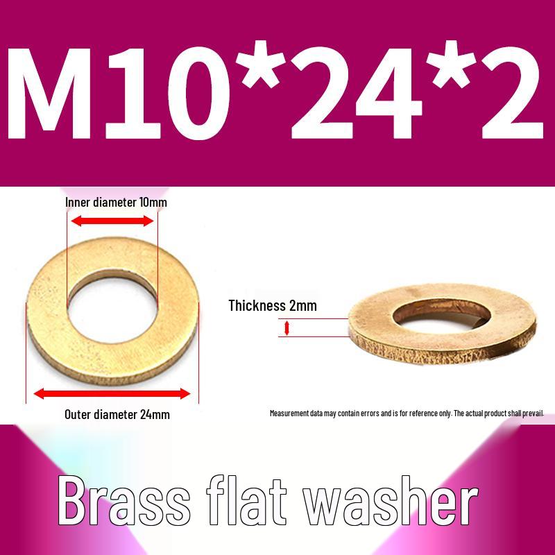 Brass and Copper Shim Washers: Sizes M2-M20