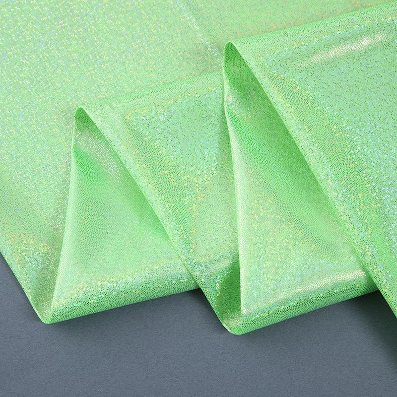 Colorful Fantasy Laser Fingerprint Dot with Gold Stamping Fabric for Stage Clothing, Tablecloths, Toys, and Christmas Decor