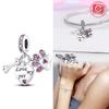 Shiny Pink Claw Pendant Copper Colors For Charms Copper Colors Original Bracelet For Jewelry Making
