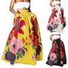 Bohemian Floral High-Waisted Women's Skirts with Pockets
