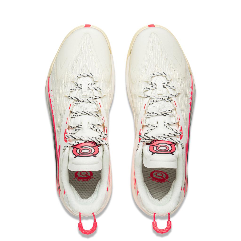 New LiNing Wear Resistant Support Rebound Grip Low Top Outdoor Performance Basketball Shoes Men's Champagne White ABFV005-10