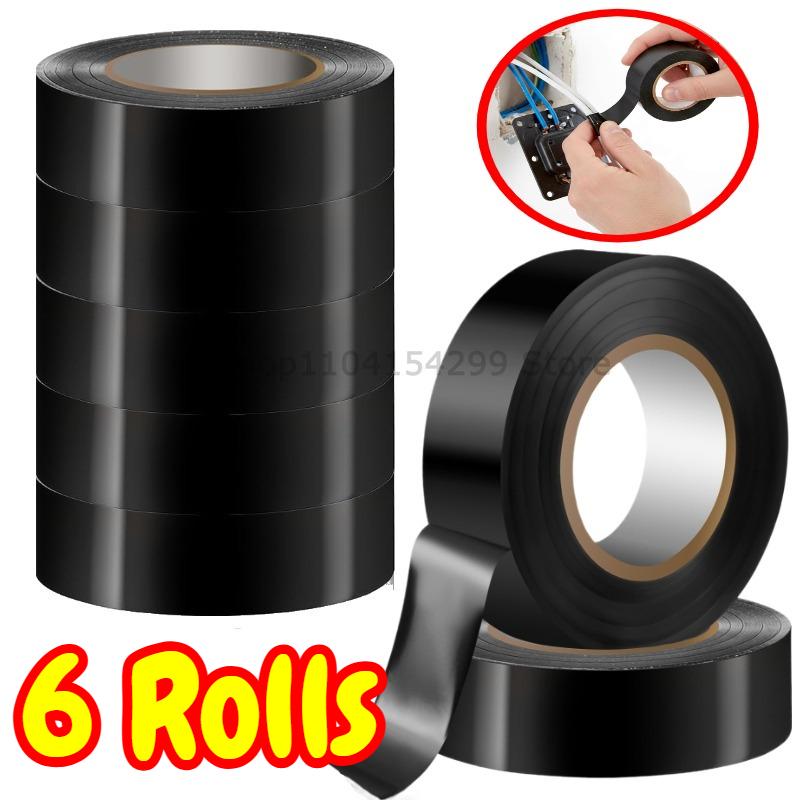 Electrical Tape Black High-Temperature Resistant Electrical Insulating Tape Strong Adhesive Wire Harness Tape Soft Insulating