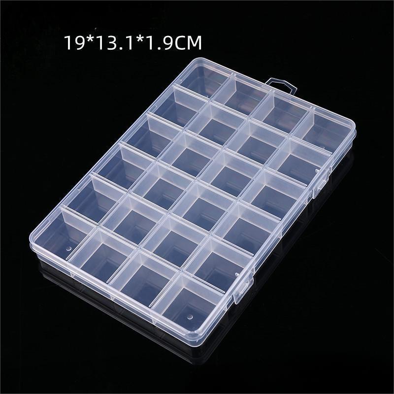 1Pc Multifunctional Clear Plastic Organizer Box with Grids Container Craft Storage for Beads Organizer Art DIY Jewelry