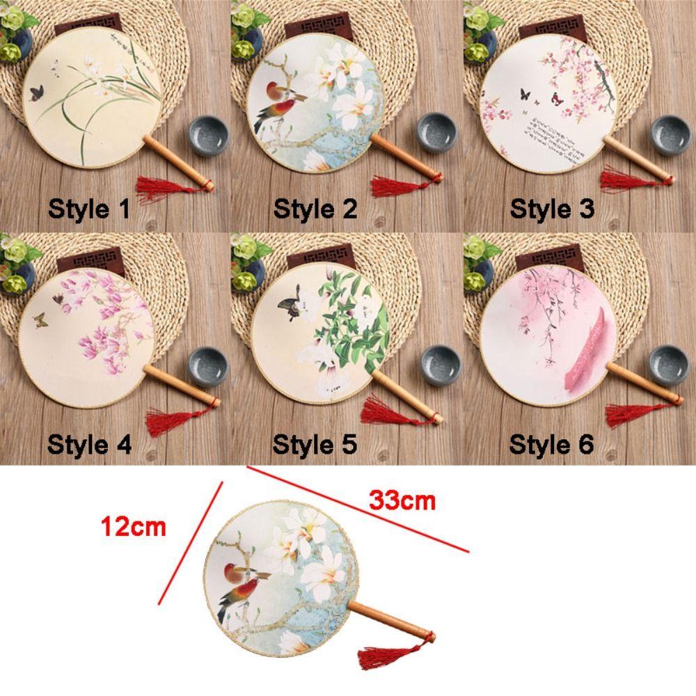 with Tassels Pendant Chinese Style Fan Handheld Group Fan Dance Performance Tuan Fan  Home Decor