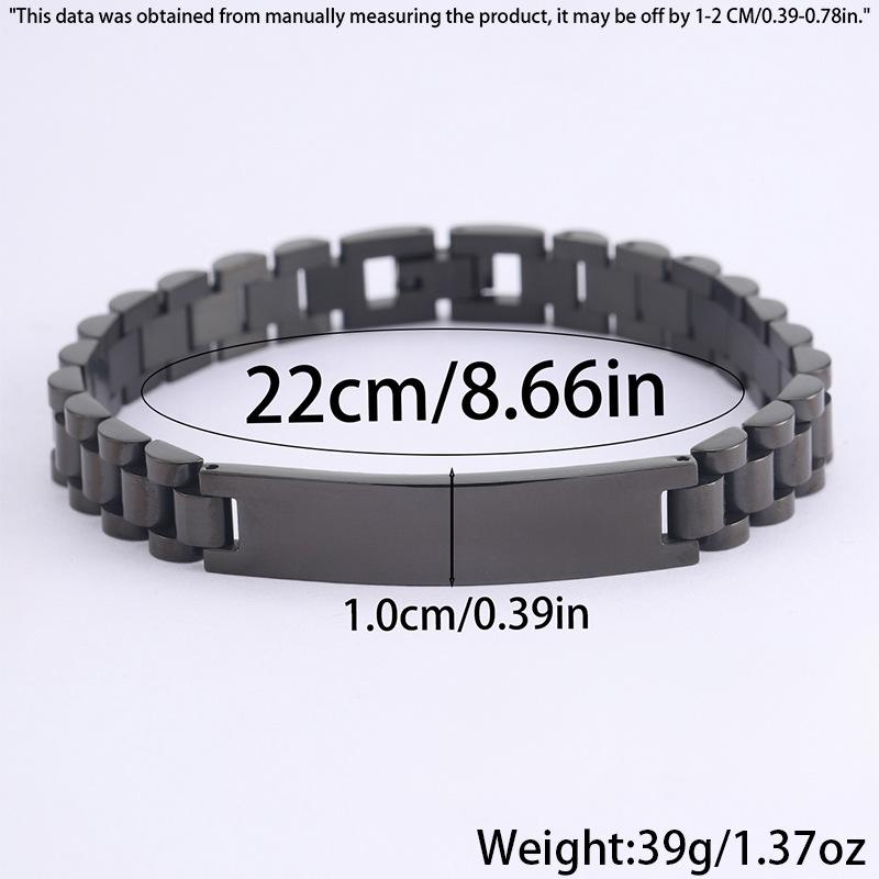 Stainless Steel Strap   Men's and Women's Gentleman's Temperament Retro Bent Brand Strap  Jewelry 