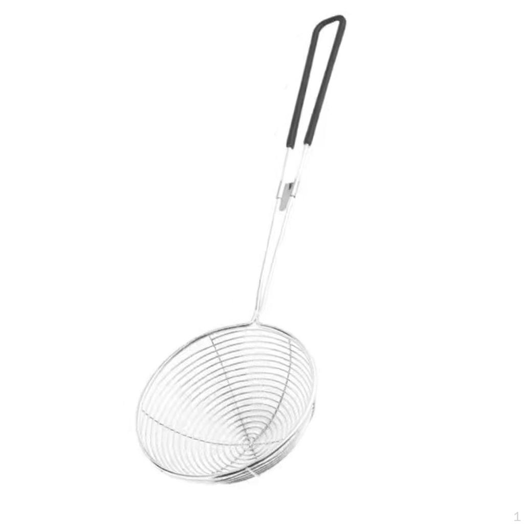 Schaumlöffel Sieb Netz Ergonomischer Griff Bratlöffel Küchenzubehör für Früchte,