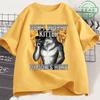 Dont Worry Kitten Daddys Here Wolf Funny Meme T Shirts Unisexs Clothing Casual Cotton Short Sleeve Oversized Tshirts Streetwear