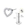 Titanium Alloy Earrings Jewelry Women Personality love Diamond Body Piercing Tongue Nail Nose Nail Ear Jewelry