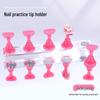 Magnetic Nail Art Practice Stand with Acrylic Base and Gem Holders