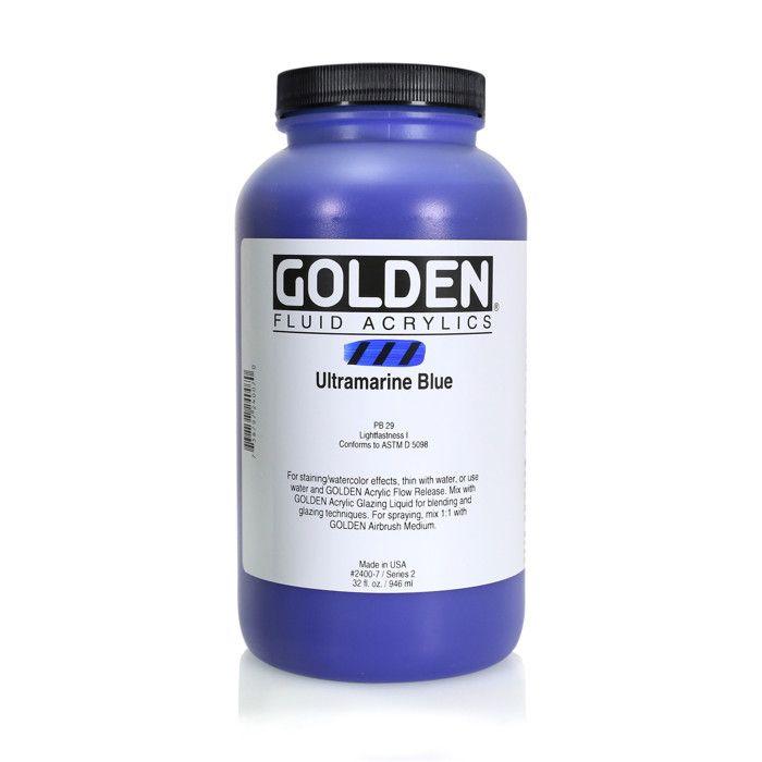 Pintura Acrílica FLUIDS Golden 946 ml Azul Ultramar S2 azul