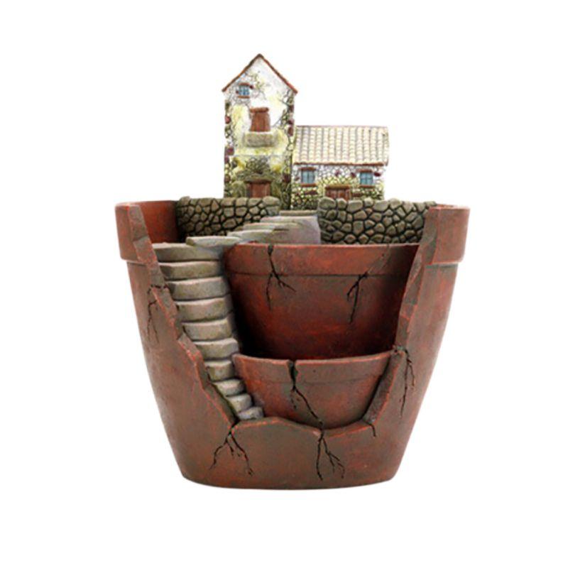 

Микро-пейзаж суккулентные растения цветочный горшок смолы цветочный горшок украшение сада