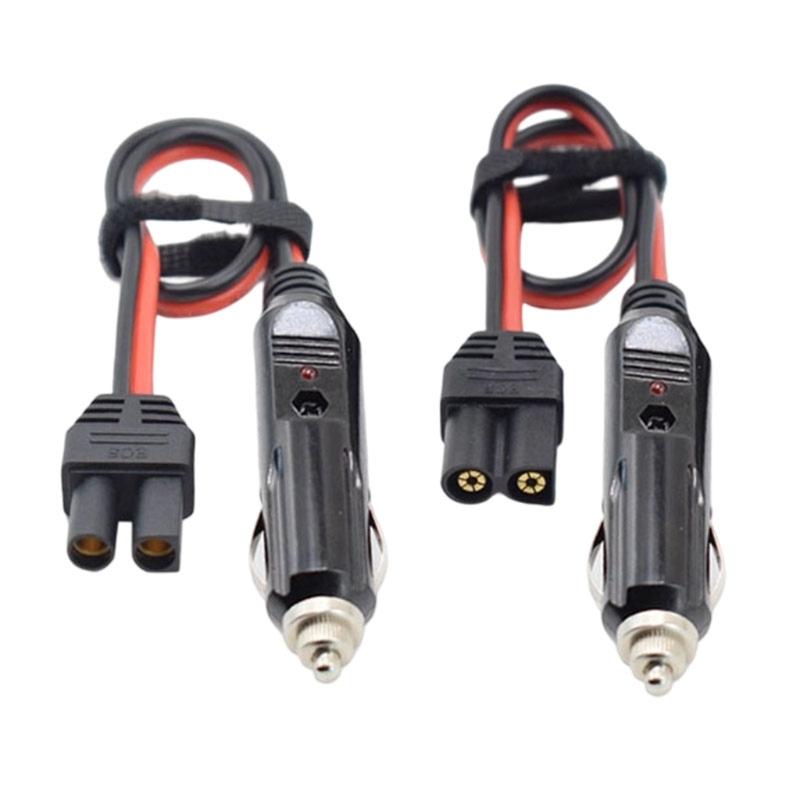 EC5 Steckerkabel, 40 cm PVC-Leitung mit LED-Licht und 12V-Steckdose für 12V 24V Fahrzeuganschluss, für die Reiseverwendung