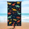 Boho Hearts Flowers Beach Towel Large Soft Absorbent Towel Cute Mixed Watercolor Hearts Fun Patterns Towel for Beach Pool