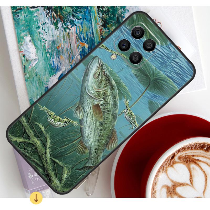 Bass Fishing Lake Fisherman Case For Samsung Galaxy M13 M16 M11 M21 M31 M20 M23 M54 M14 M34 M52 M32 M12 M36 M56 M15 M55