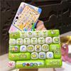 26-keys Fidget Keyboard Keychain Mechanical Keyboard Fidget Toy Portable Decompression Button Stress Relief Toy Backpack Pendant