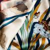 53*170cm High-grade 100% Mulberry Silk Thin Long Scarf Printed Flower Shawl Neckerchief Gift for Women