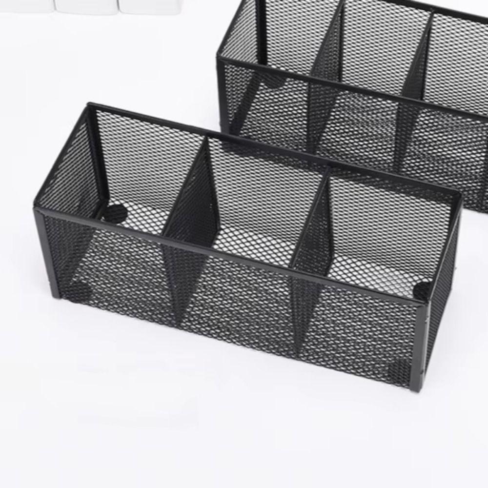 Modern Desk Display Holder Metal Pen Storage Box Multifunctional Pencil Holder School Supplies